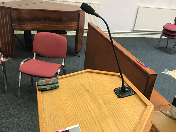 Podium Microphone Installed for Speech Nottingham
