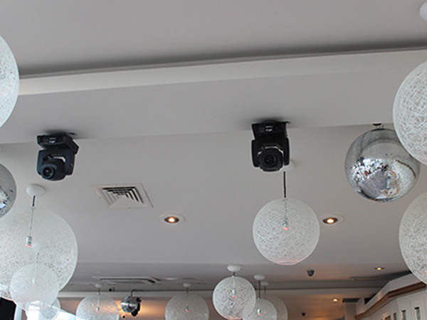 Lighting effects installed to the ceiling for dancefloor effects nottingham