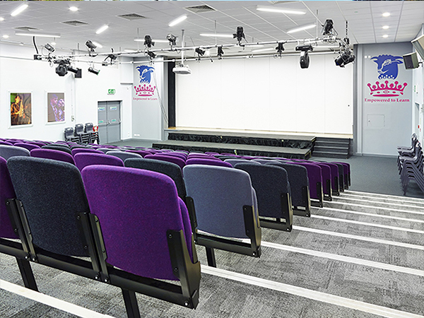 Stage for a school in leicester has lighting and speaker system installed for learning