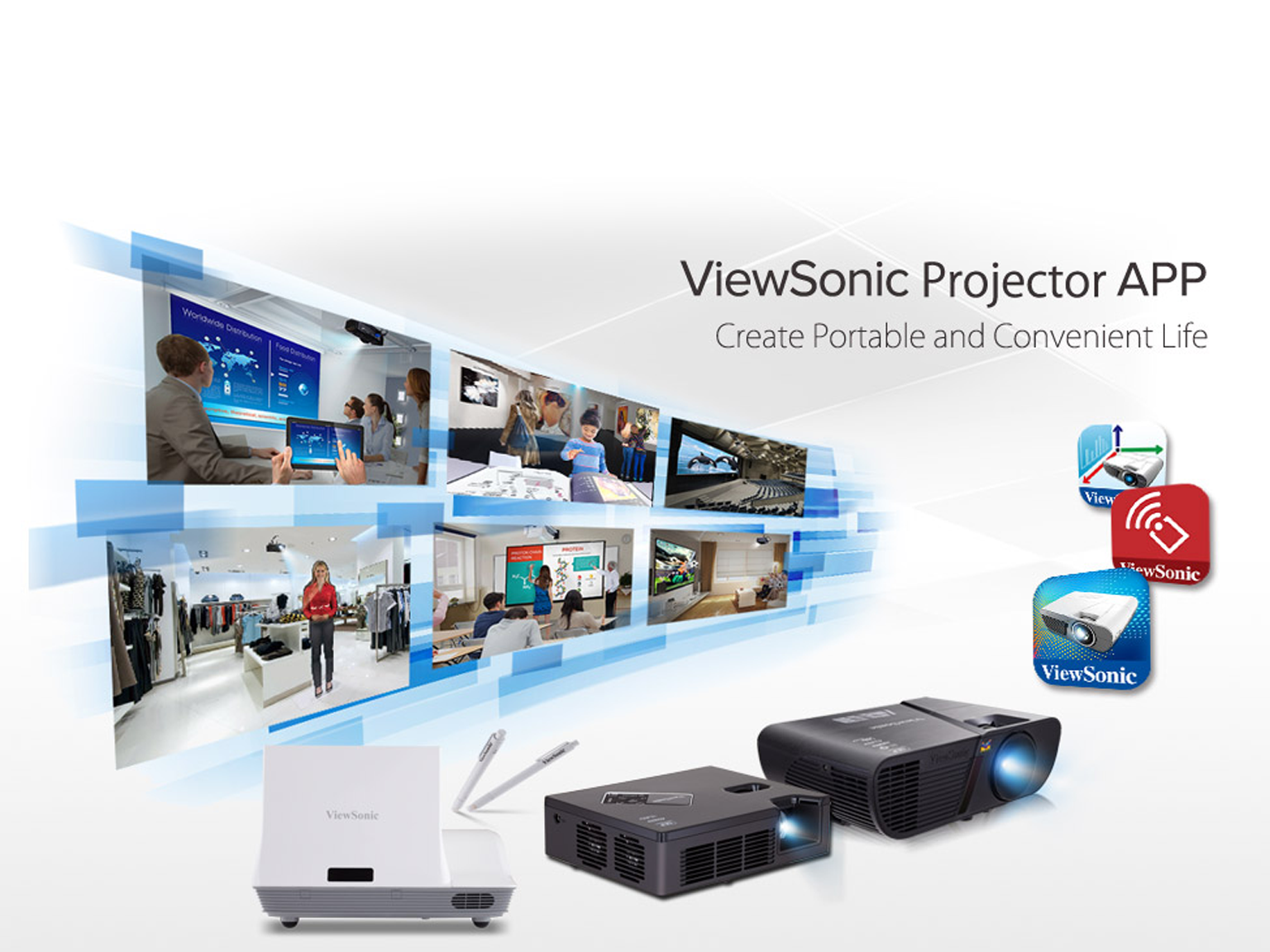 ViewSonic Projector options for businesses and meeting room installations
