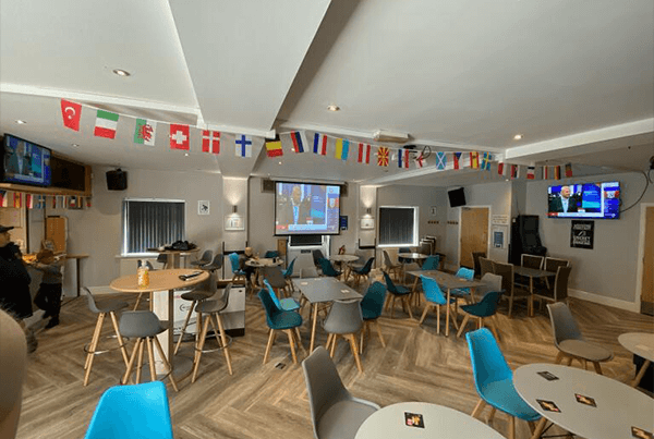 Sound System and Projector audio visual installation in a cricket sports club